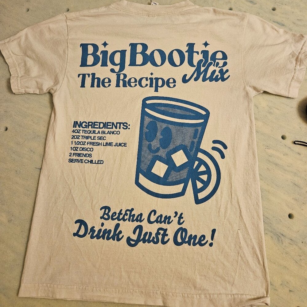 Two Friends Big Bootie mix shirt white concert edition